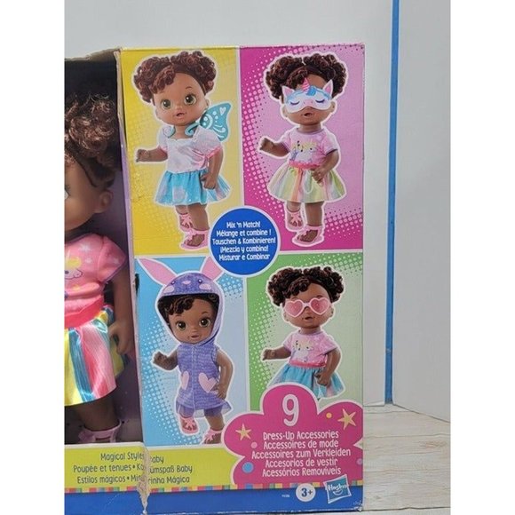Baby Alive Magical Styles Baby Doll, Brown Hair, 9 Dress Up Accessories NEW 3+ - Picture 6 of 8